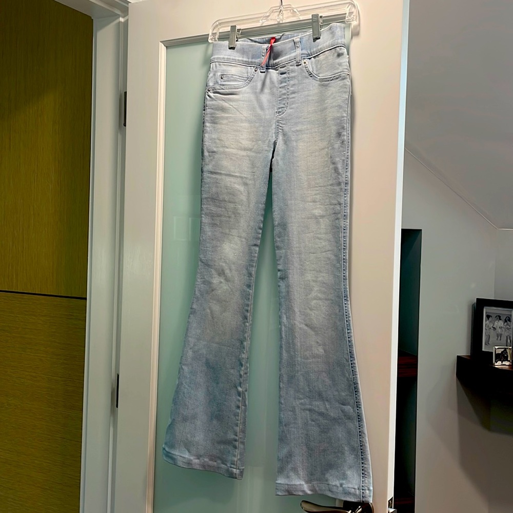 Spanx Light Wash Petite XS Flare Jeans